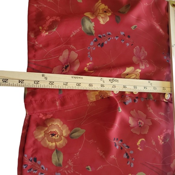 Coldwater Creek Red Floral Button Up Dress Shirt Blouse Petite Small - Picture 7 of 8